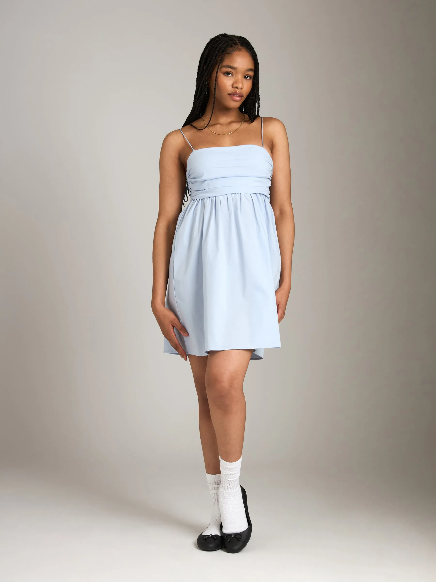 Poplin Goldie Empire Dress sold by Plenty