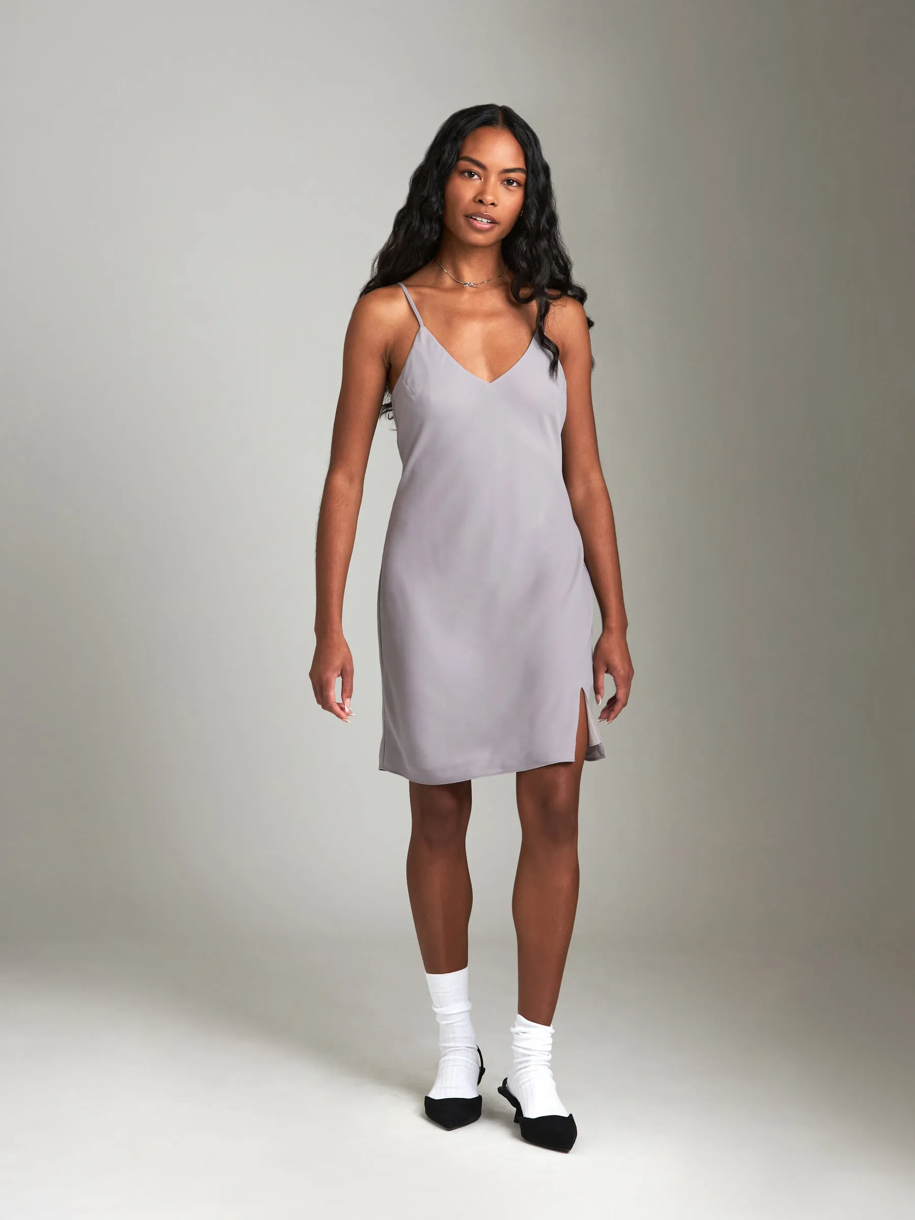 Dobby Roxanne Slit Short Dress sold by Plenty