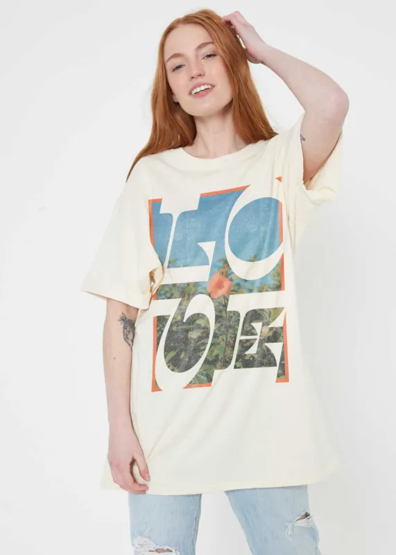 Love Flower Tee Dress sold by Plenty