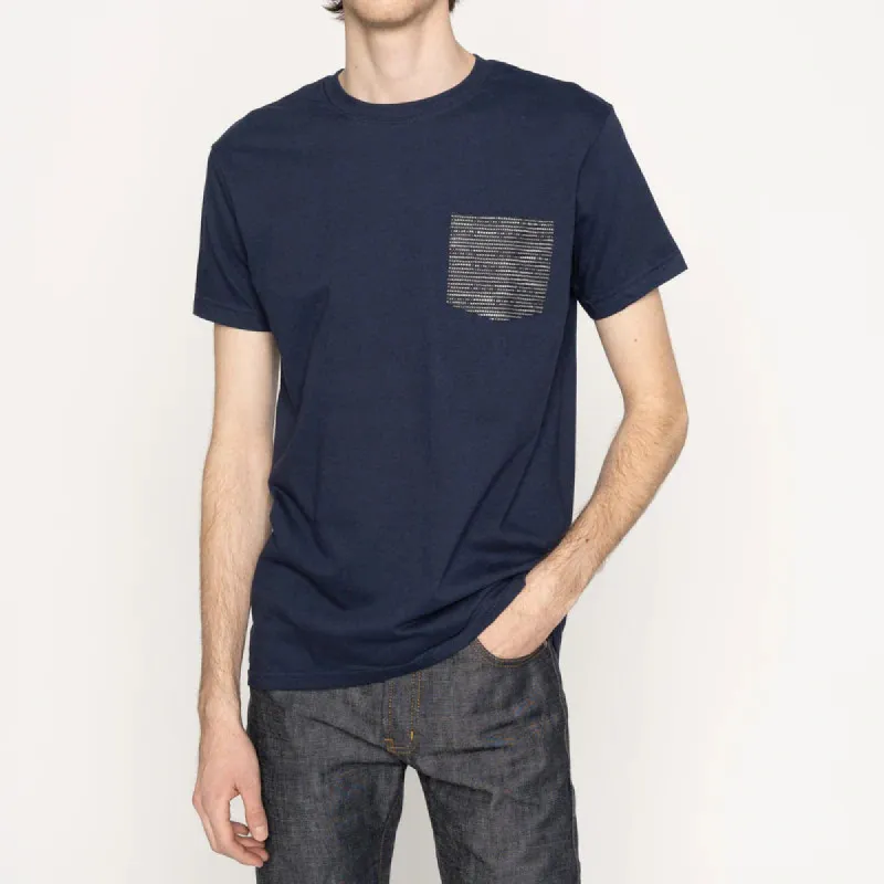 Pocket Tee - Slub Sashiko Denim sold by Plenty