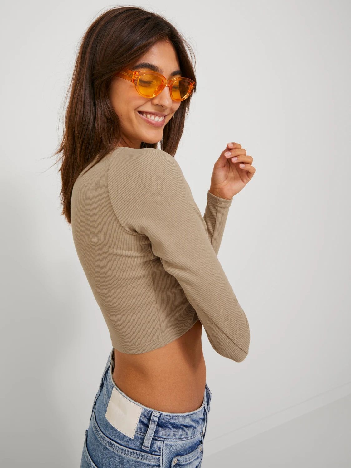 Feline Rib Longsleeve Crop Tee sold by Plenty product image thumbnail 3