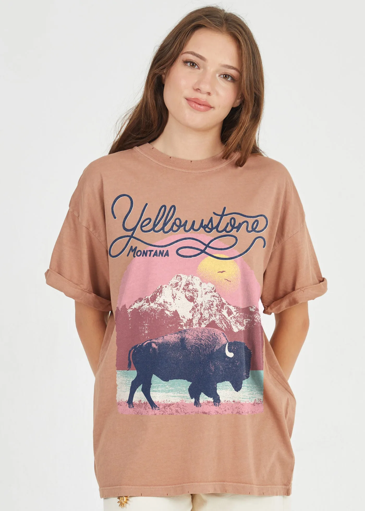 Yellowstone Bison Boyfriend Tee sold by Plenty