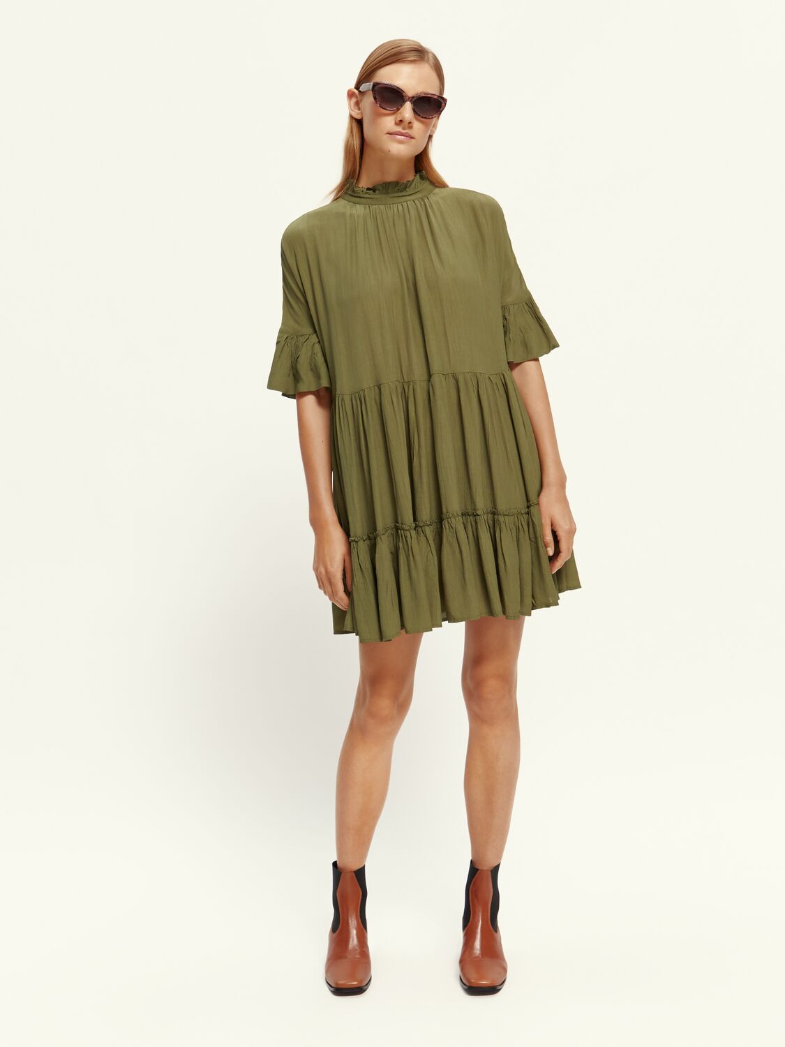 Short Dress With Ruffle Sleeve sold by Plenty product image thumbnail 4