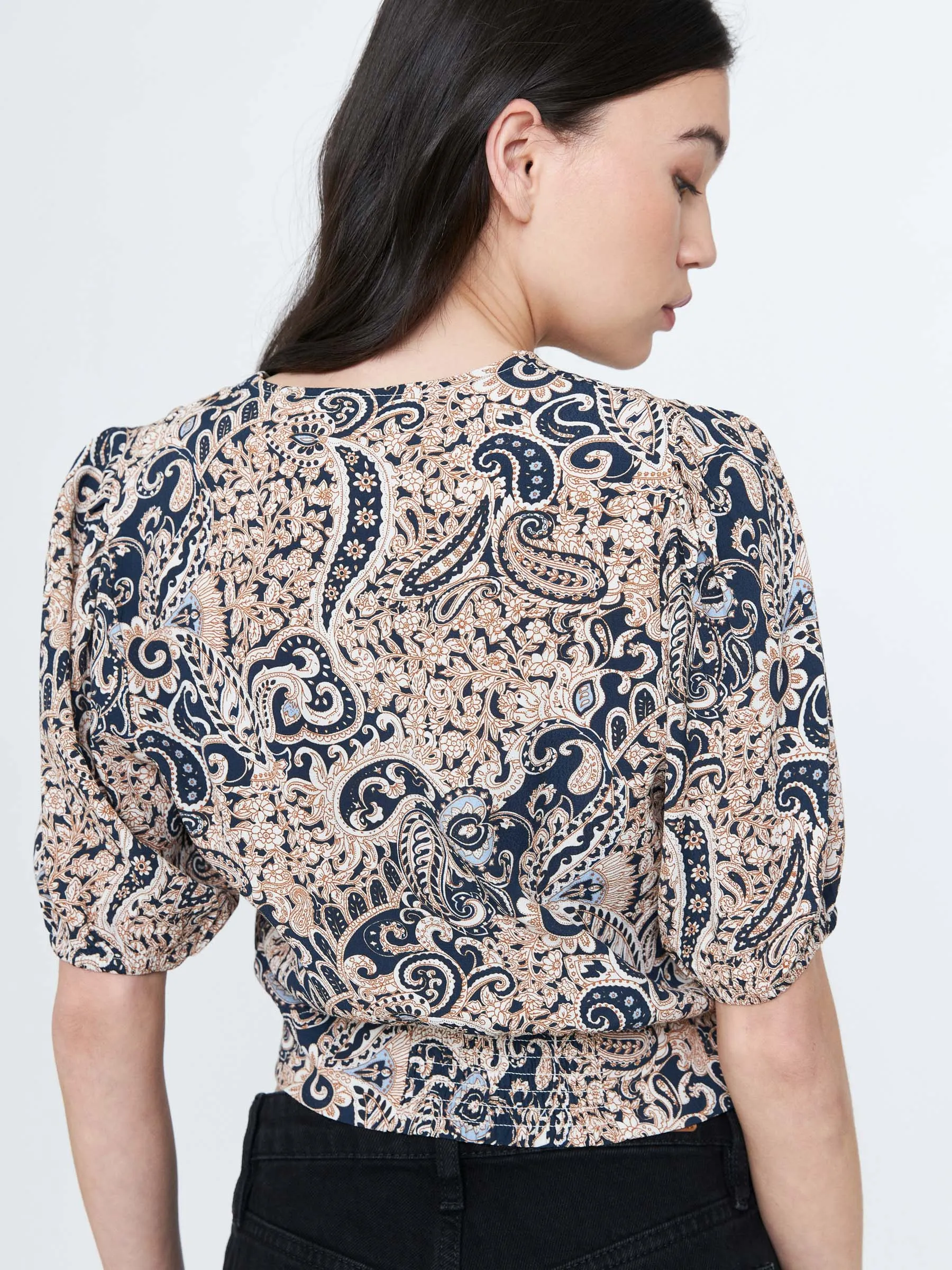 Aisha Paisley Puff Sleeve Blouse sold by Plenty product image thumbnail 2