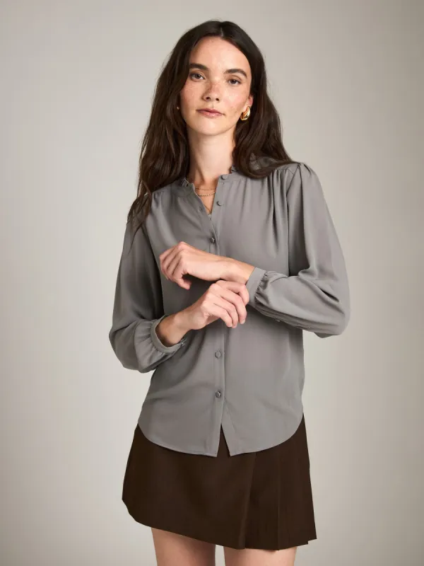 Lesley Ruffle Blouse sold by Plenty