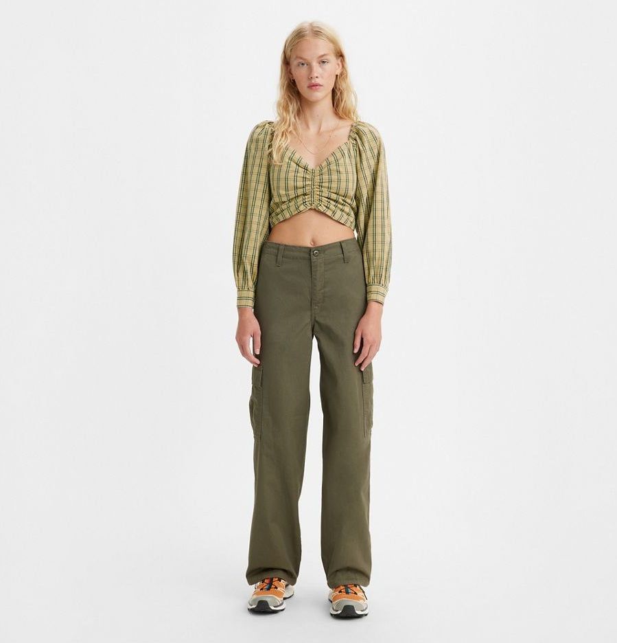 94 Baggy Cargo Pant - Army Green sold by Plenty