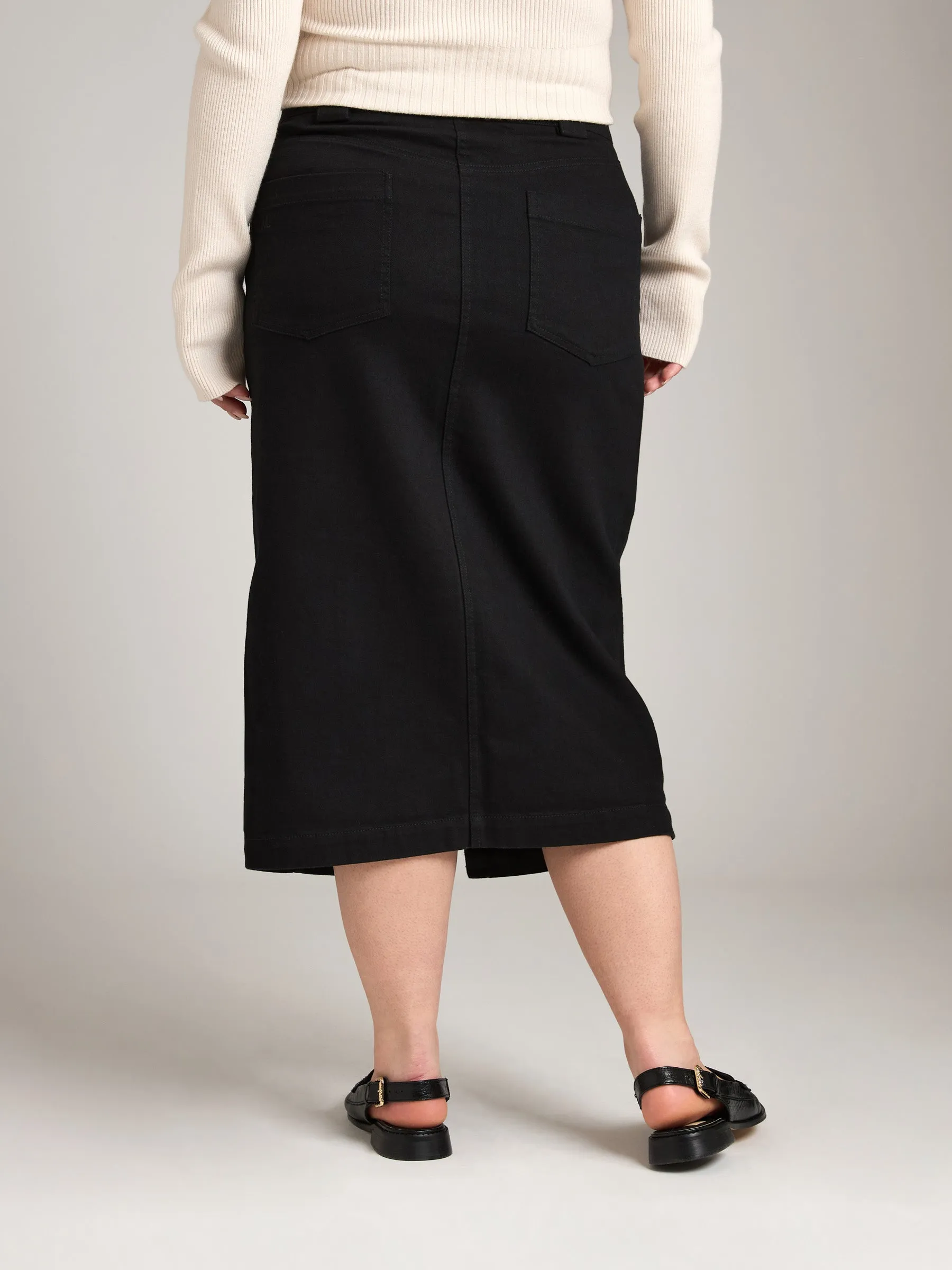 Cotton Twill Ira Pencil Midi Skirt sold by Plenty product image thumbnail 3