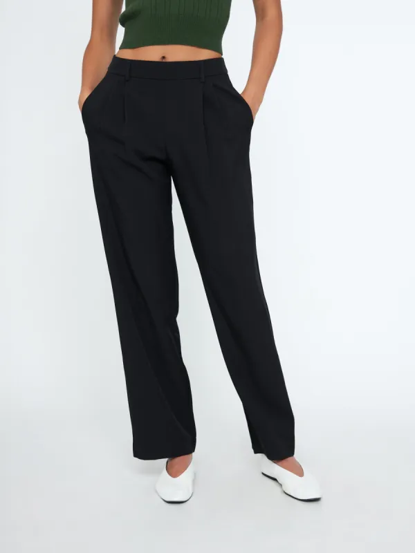 Jin Midrise Pleated Trouser sold by Plenty