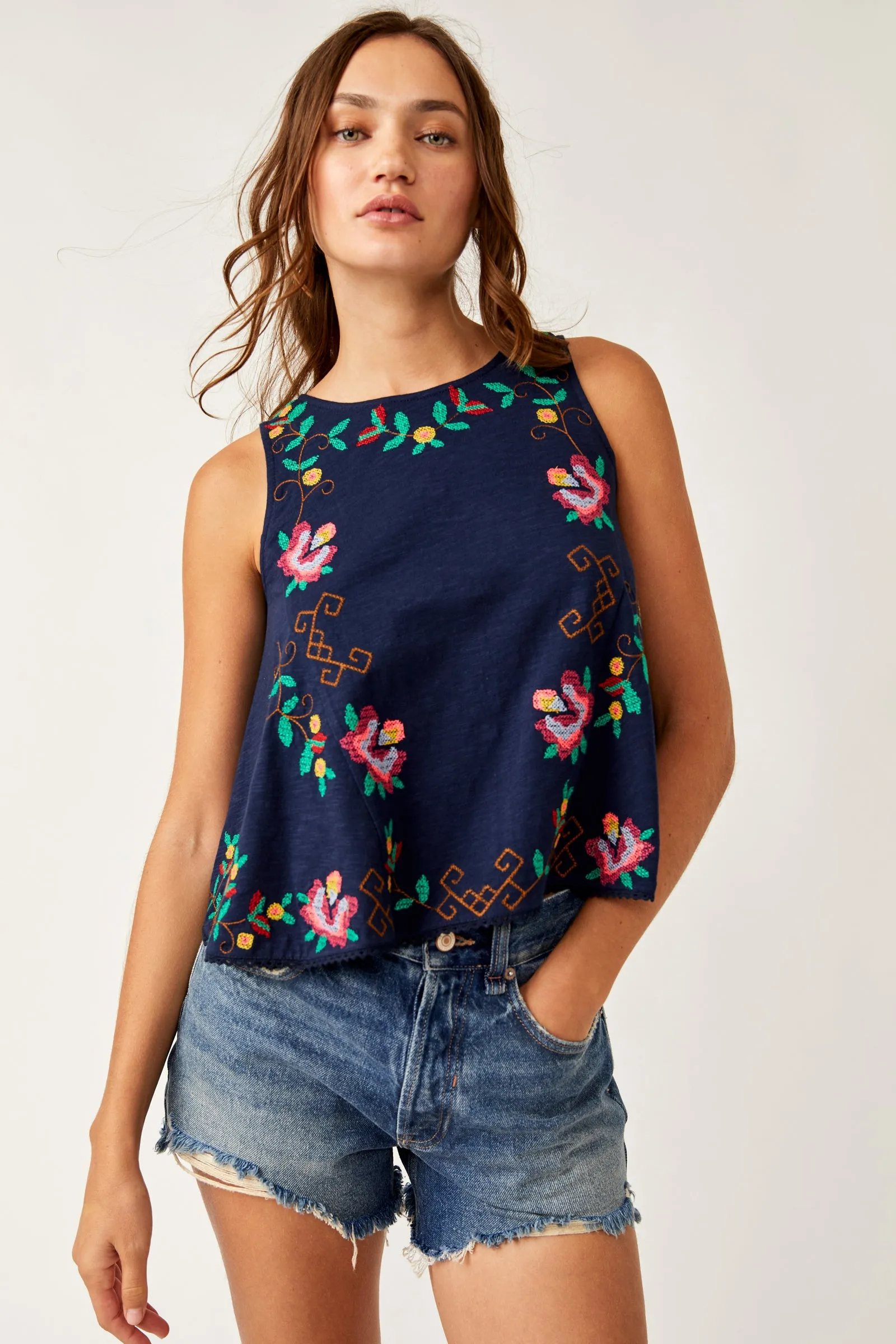 Fun & Flirty Embroidered Top sold by Plenty