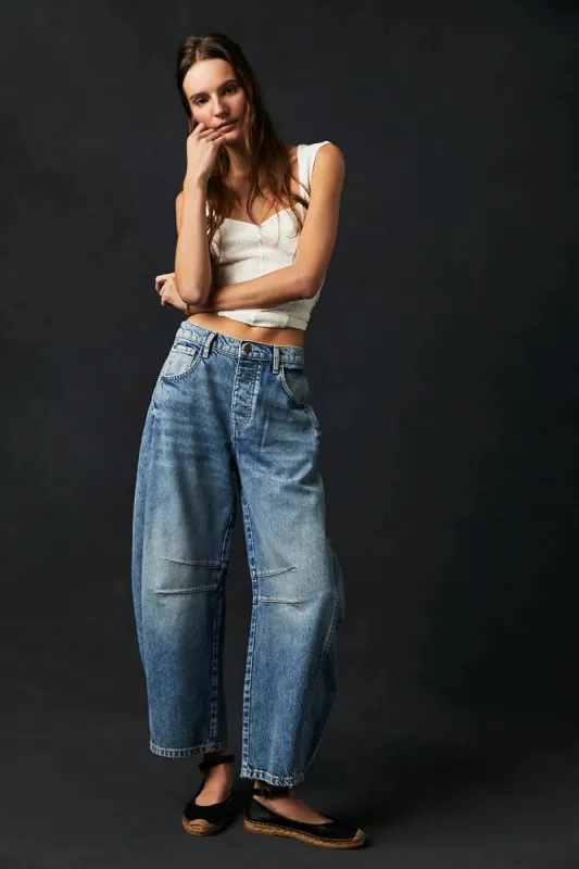 Good Luck Mid Rise Barrel Jean sold by Plenty
