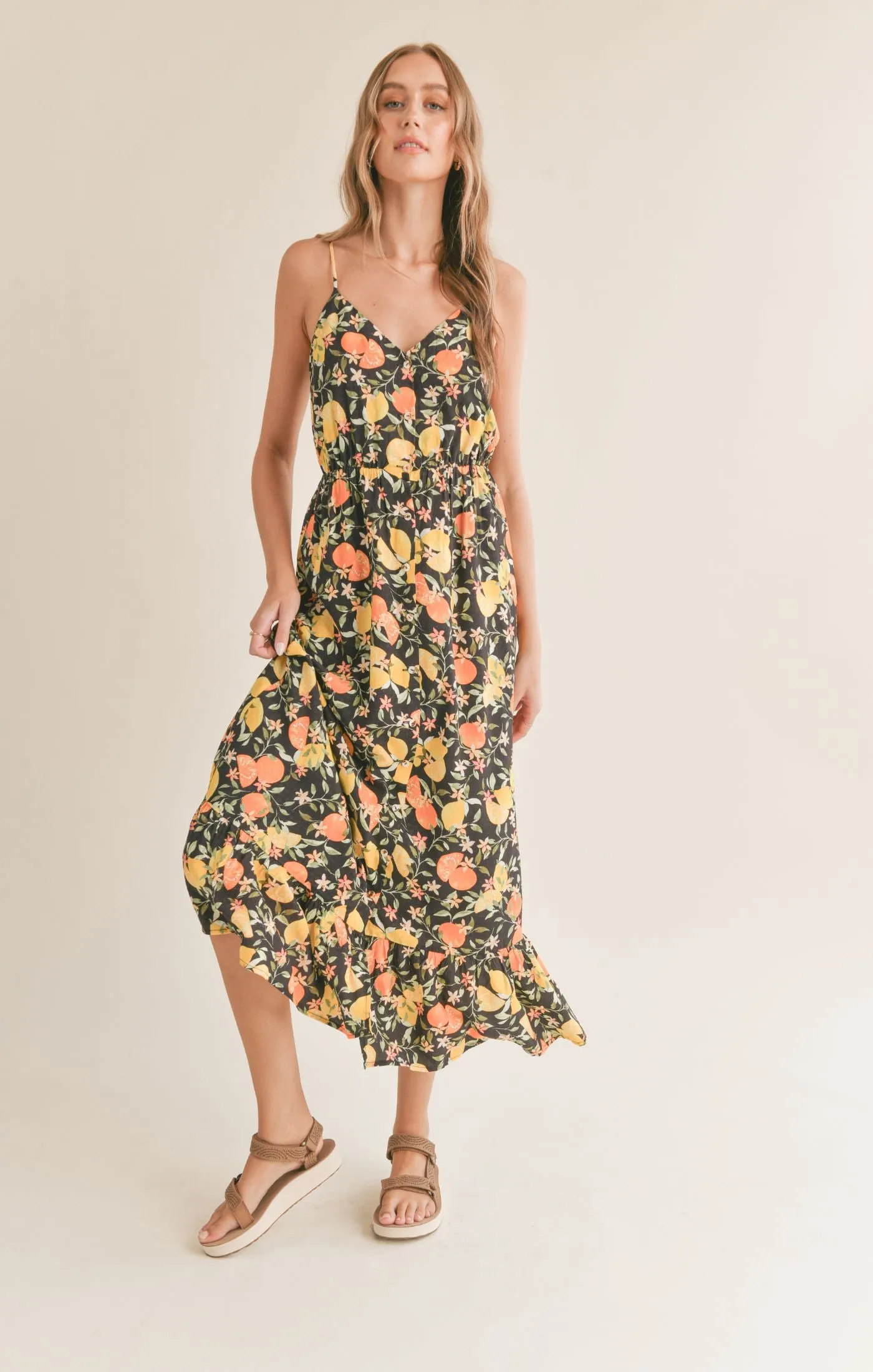 Fruitful Button Down Maxi Dress sold by Plenty