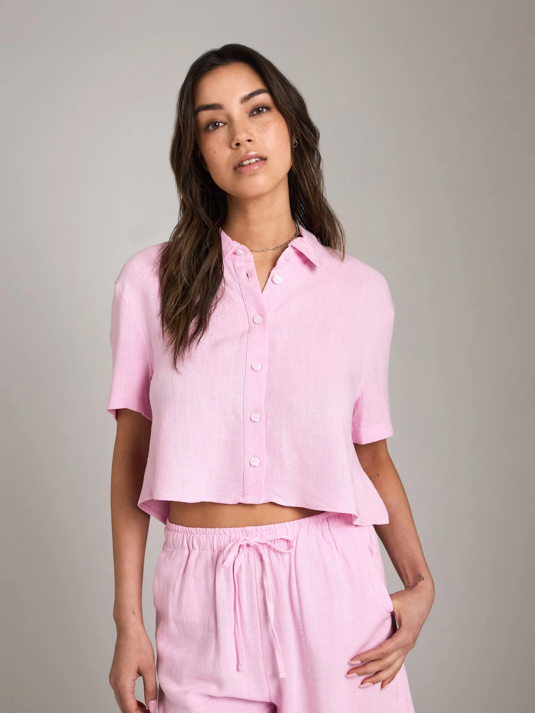 Siesta Boxy Linen Shirt sold by Plenty