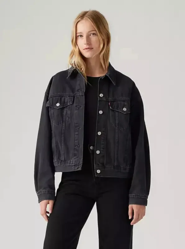 90s Trucker Jacket - Black sold by Plenty
