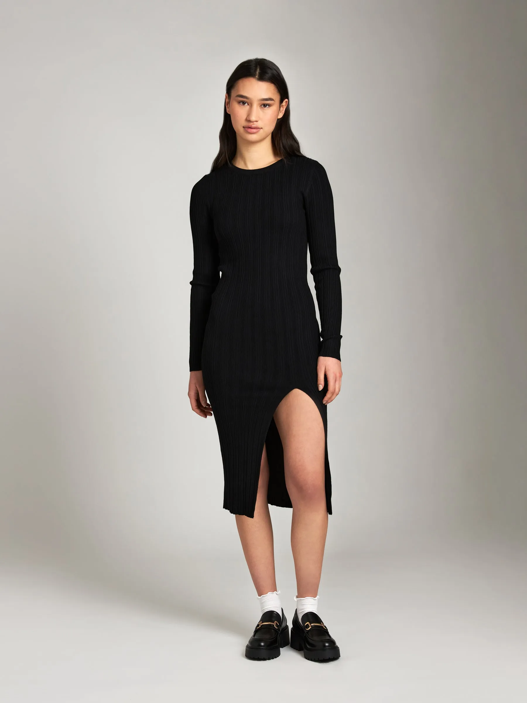 Meddi Ribbed O Neck Dress sold by Plenty