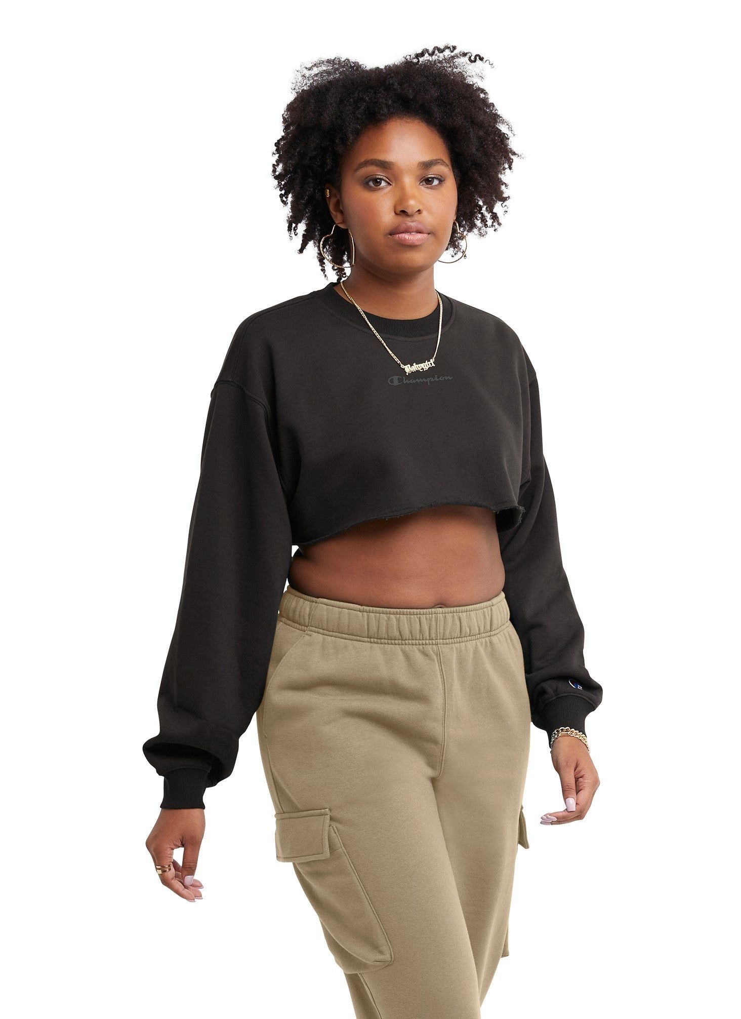 Classic Fleece Super Crop Crew sold by Plenty
