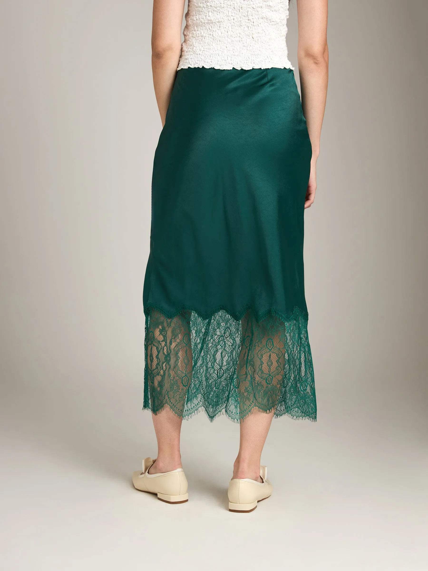 Adalyn Lace Hem Bias Slit Skirt sold by Plenty product image thumbnail 4