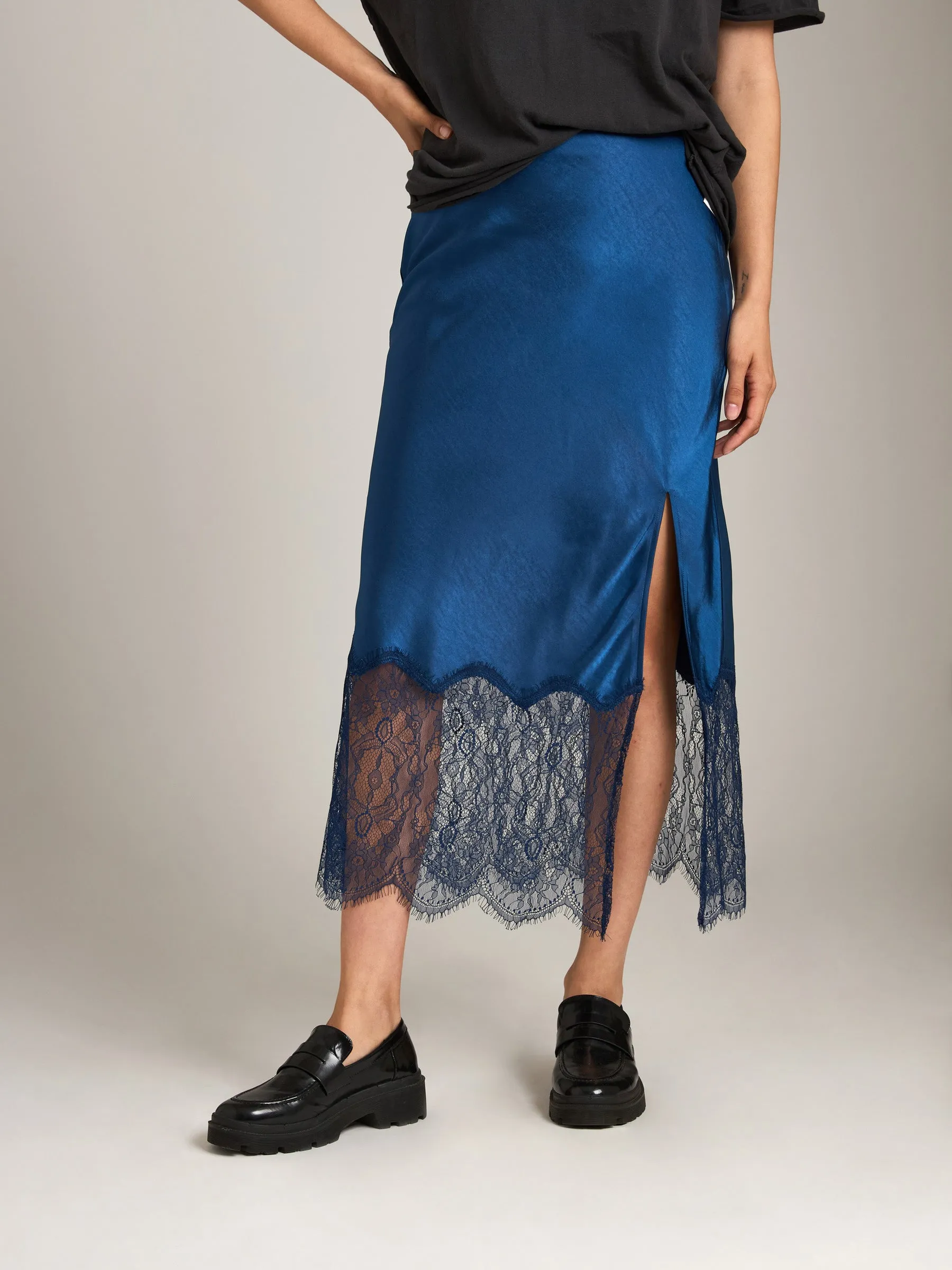 Adalyn Lace Hem Bias Slit Skirt sold by Plenty product image thumbnail 2