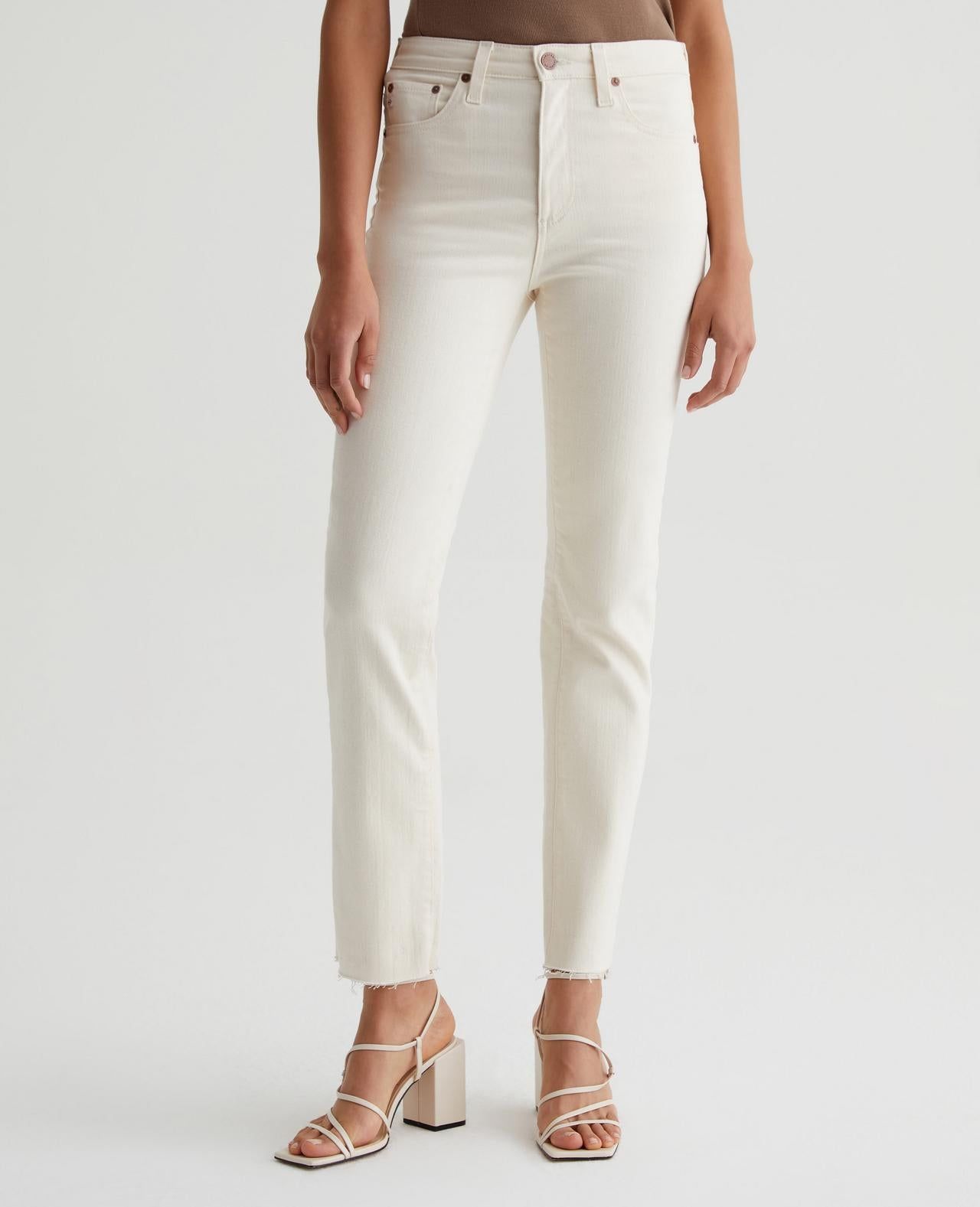 Saige High Rise Straight - 1 Year Soft Sands sold by Plenty