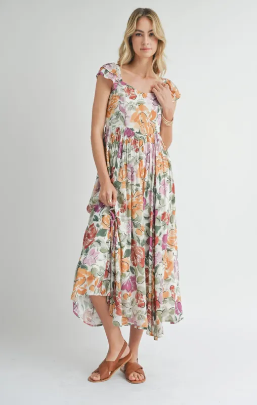 Treasures Ruffle Sleeve Dress sold by Plenty