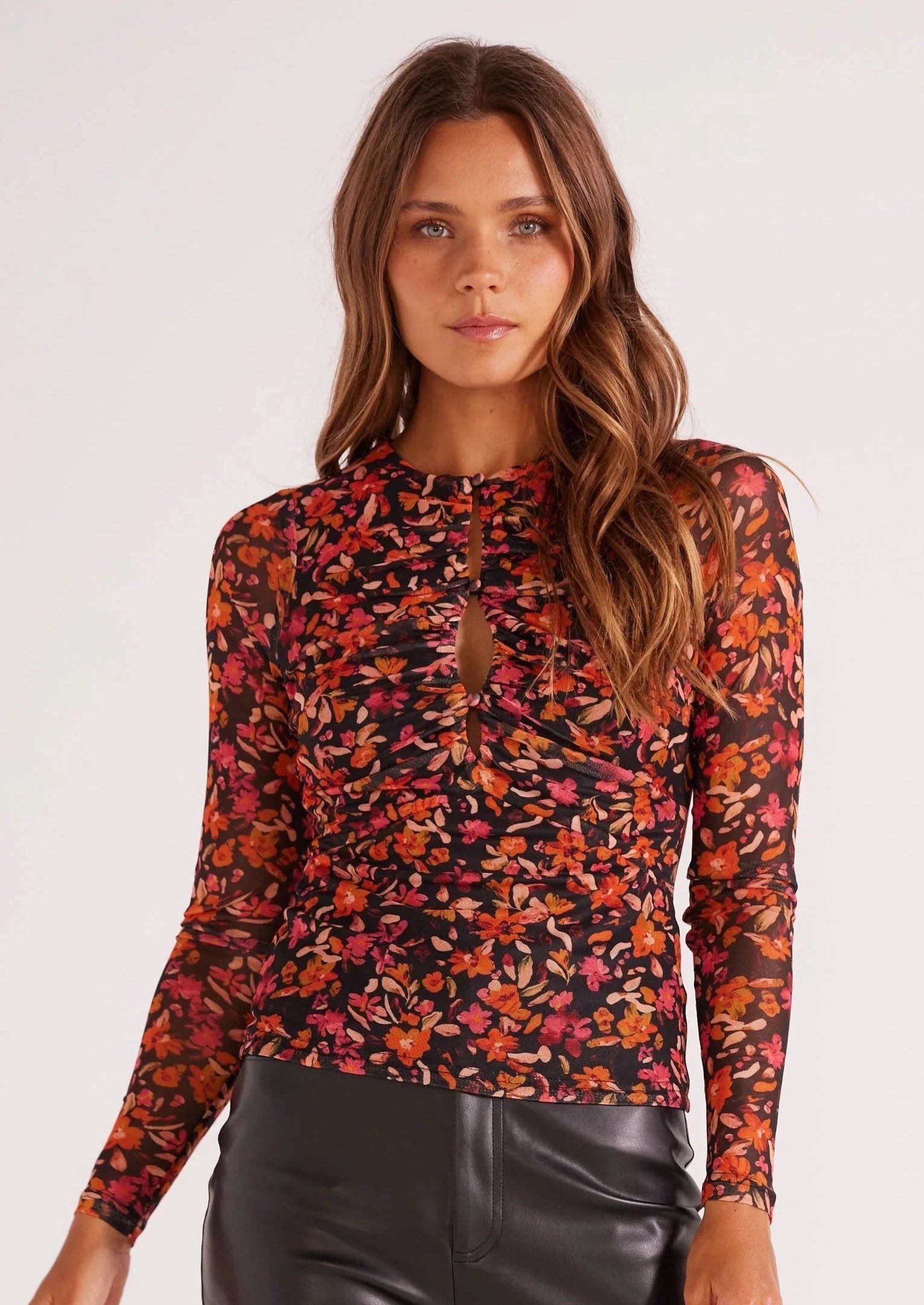 Sorrento Mesh Longsleeve Top sold by Plenty