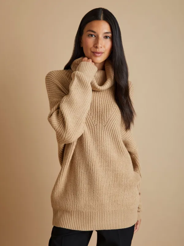 Scarlett Shaker Turtleneck Pullover made by Plenty