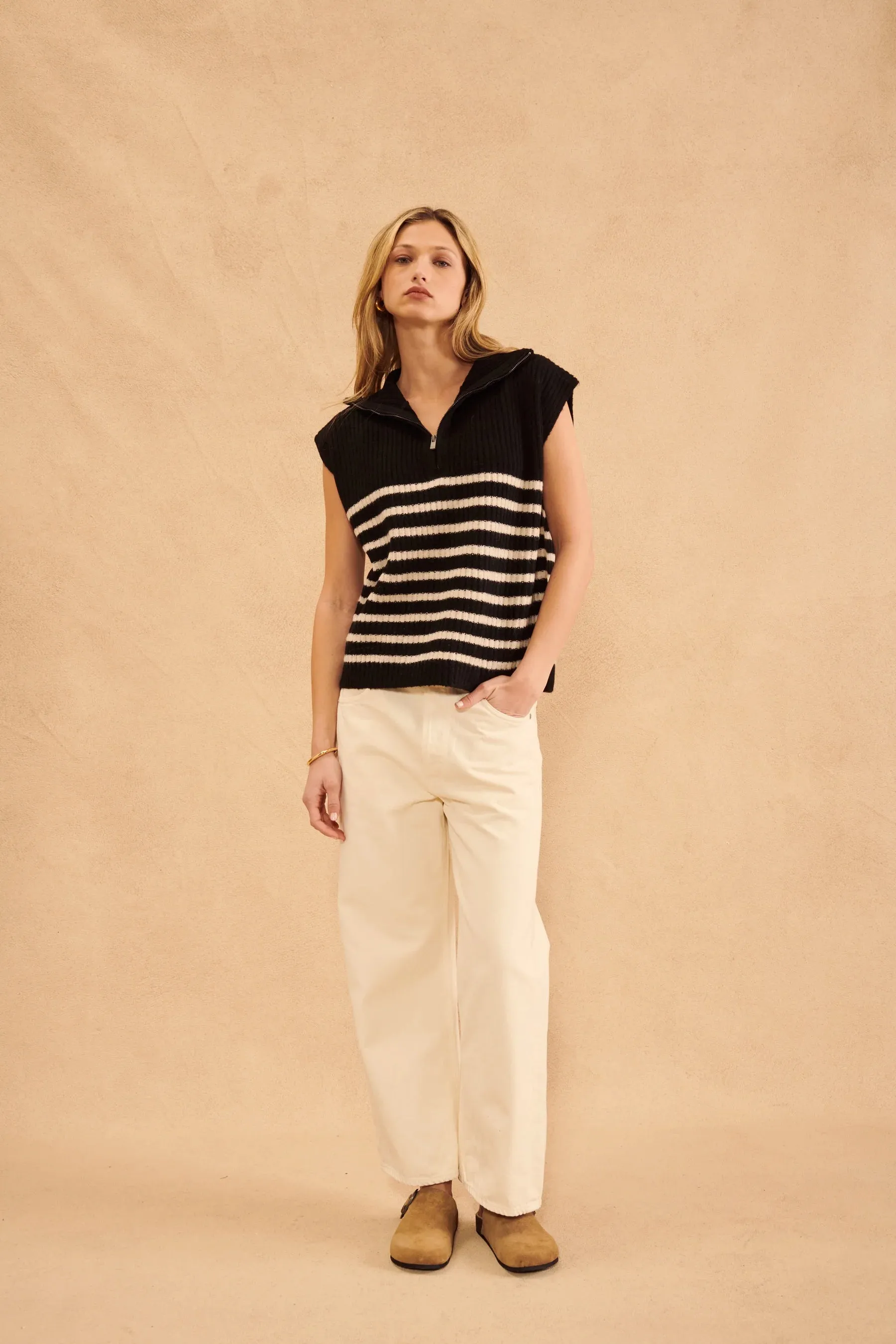 Otto Quarter Zip Stripe Vest sold by Plenty product image thumbnail 2