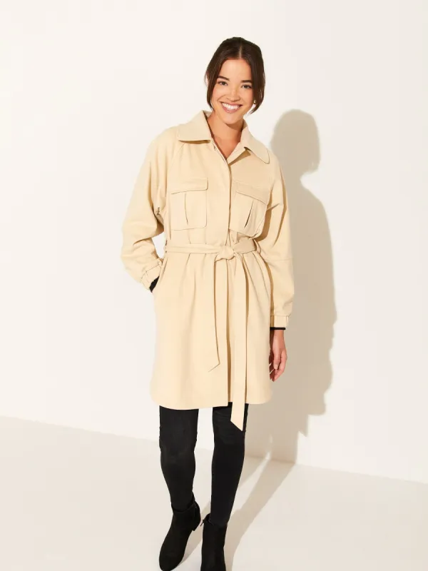 Harlow Belted Shacket sold by Plenty