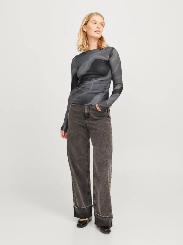 Rosa Saga Print Mesh Long Sleeve sold by Plenty