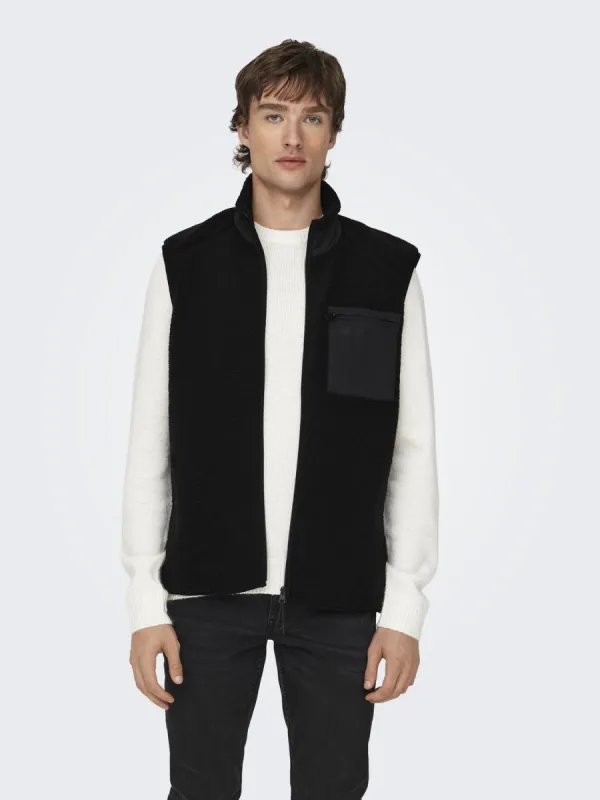 Dallas Sherpa Vest sold by Plenty