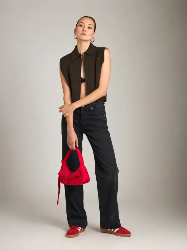 Joon Zip Up Knit Vest made by Plenty