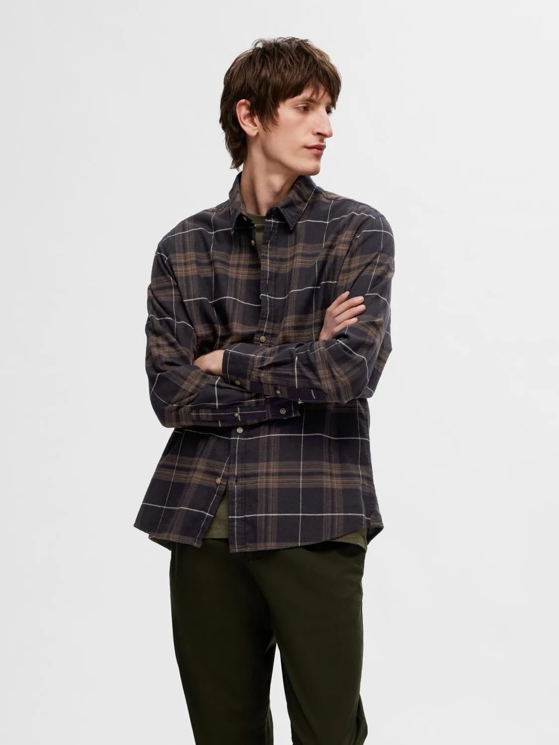 Slim Owen Flannel Shirt sold by Plenty