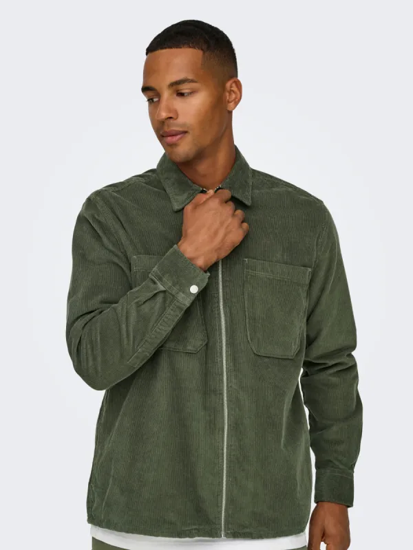 Alp Washed Cord Zip Up sold by Plenty