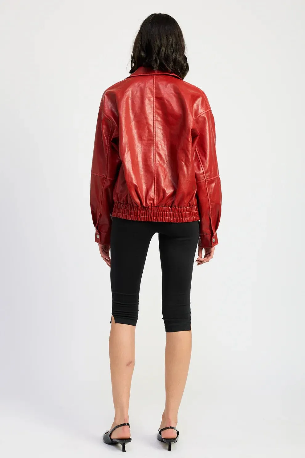Vintage Effect Vegan Leather Bomber sold by Plenty product image thumbnail 5