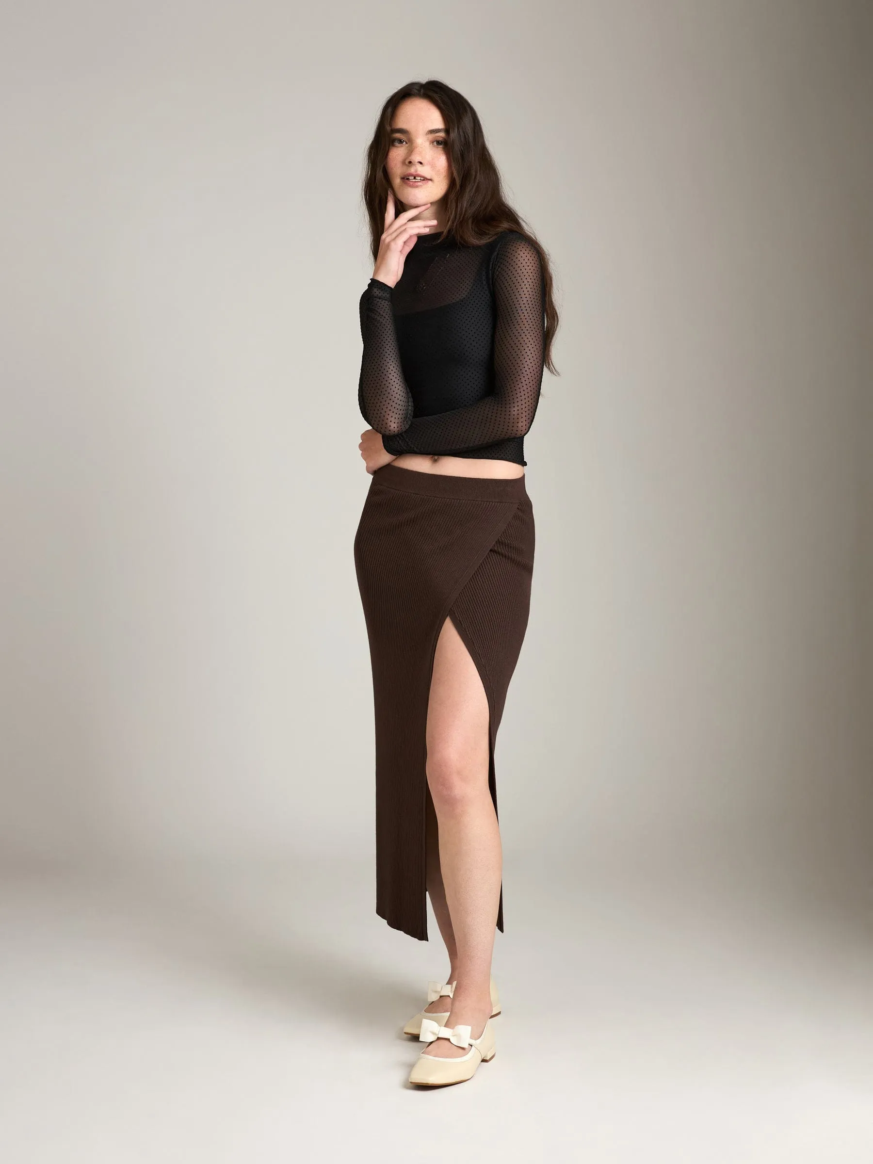 Emmy Wrap Maxi Skirt sold by Plenty