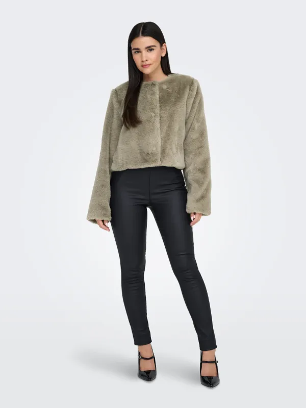 Vida Faux Fur Short Jacket sold by Plenty