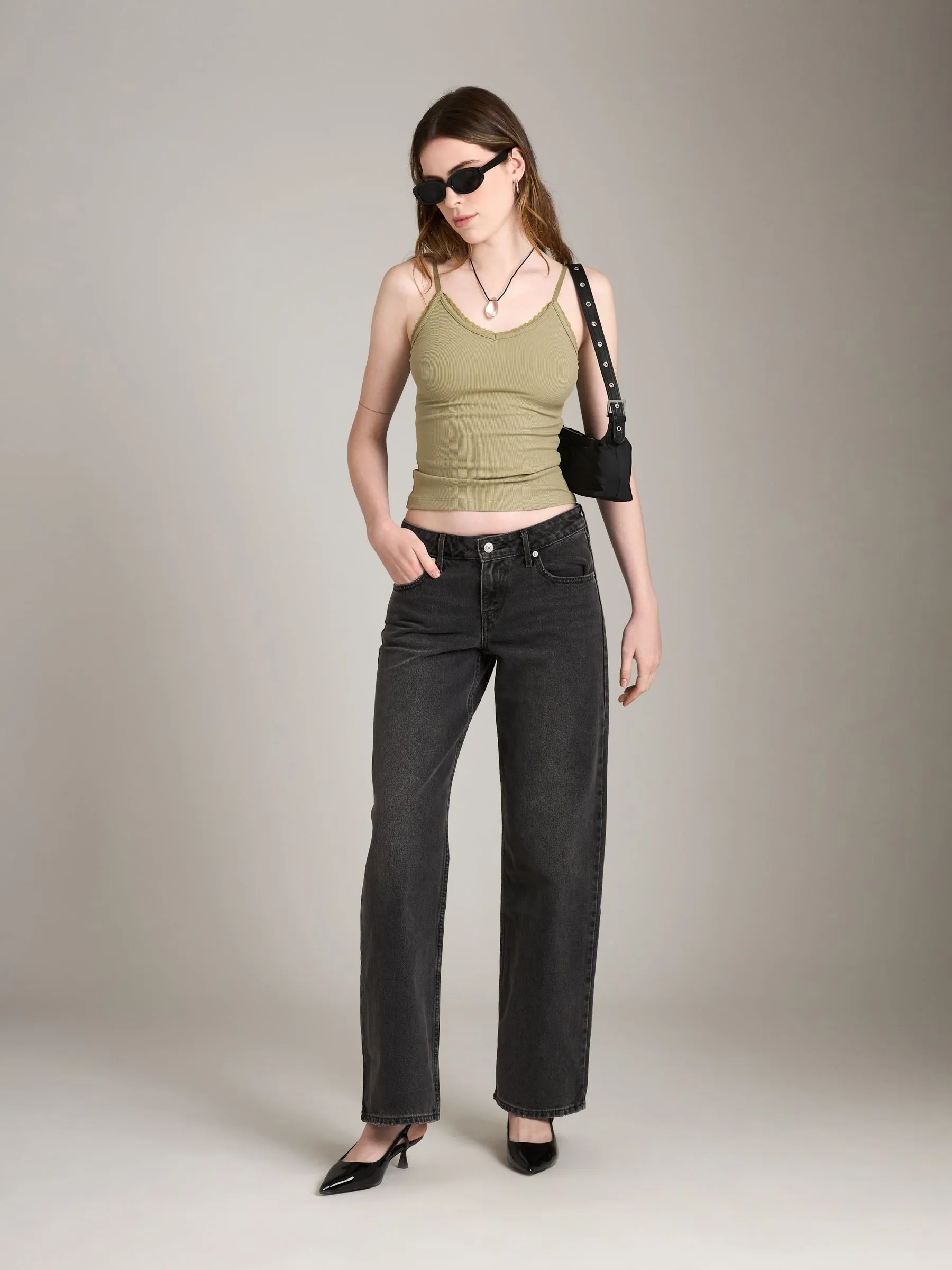 Jojo Lace Trim Tank sold by Plenty