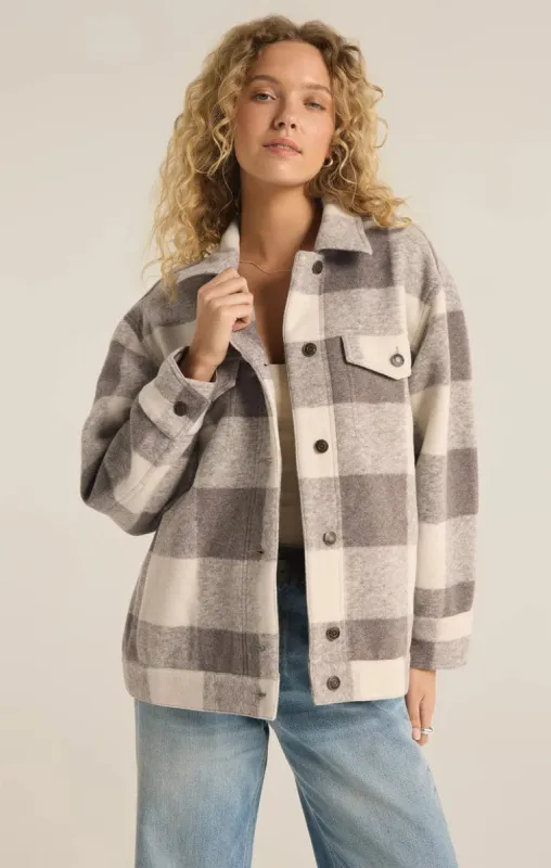 Preston Knit Plaid Jacket sold by Plenty