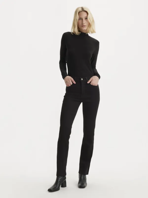 724 High Rise Straight - Soft Black sold by Plenty
