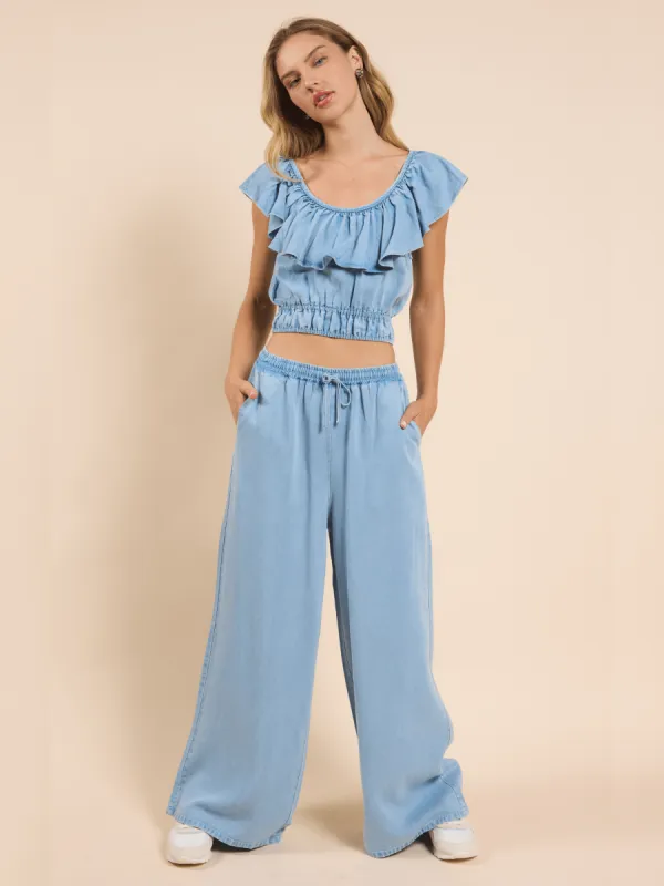 It's Pouring Drawstring Pants made by Sadie & Sage