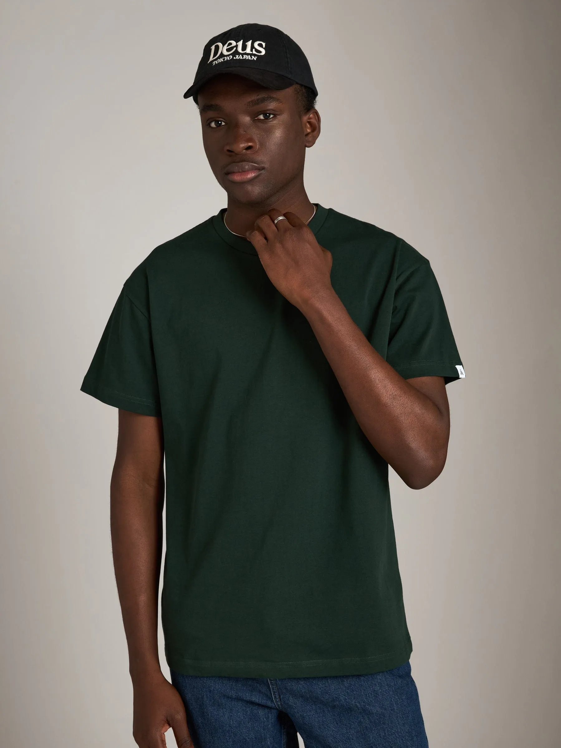 Crewneck Short Sleeve T-Shirt - Deep Green sold by Plenty product image thumbnail 2