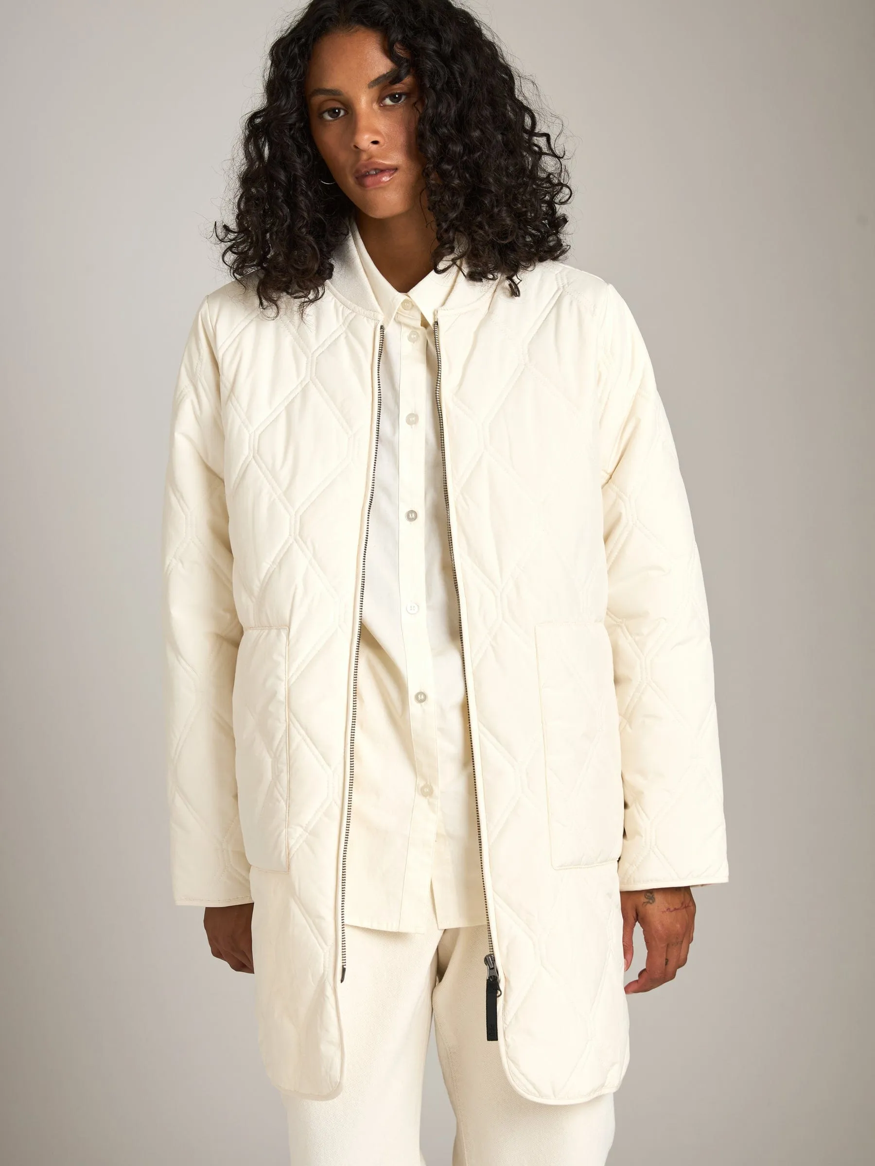 Jimmi Coach Bomber - Ecru sold by Plenty product image thumbnail 4