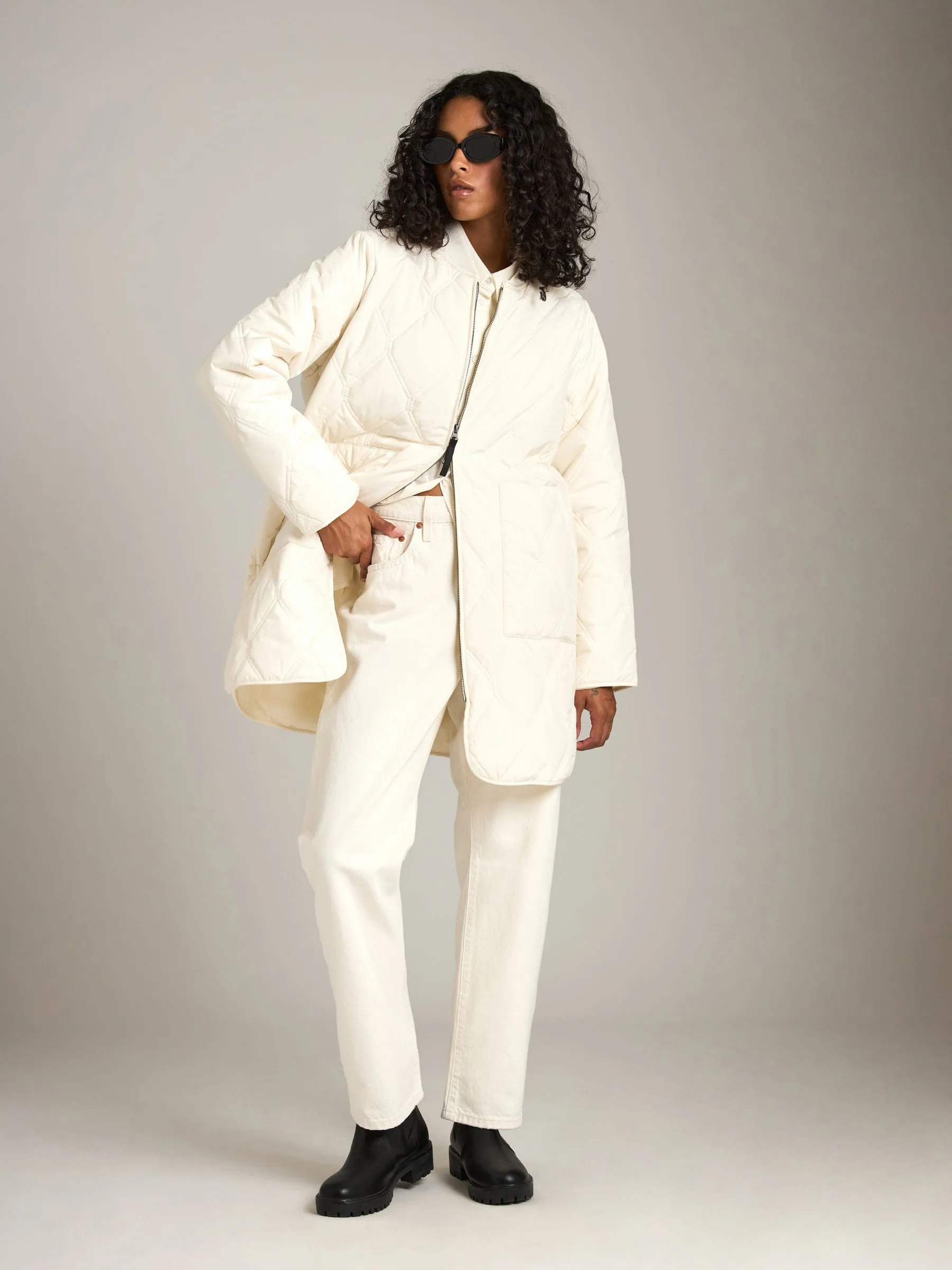 Jimmi Coach Bomber - Ecru sold by Plenty product image thumbnail 3