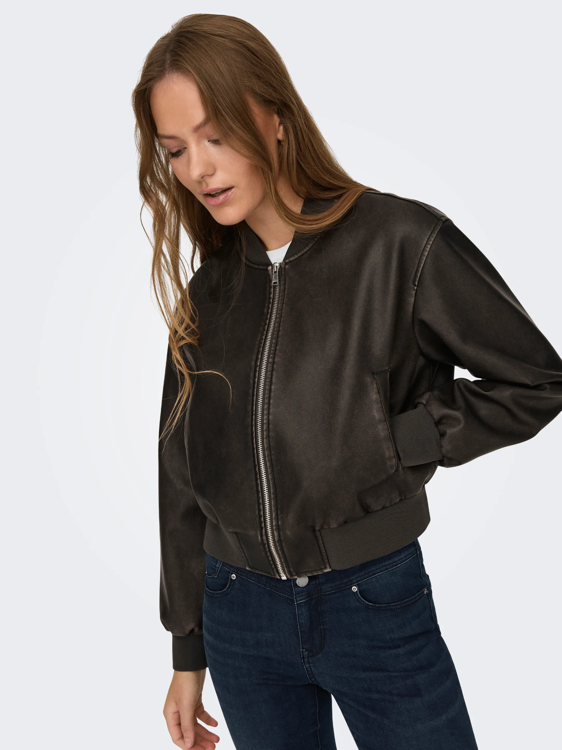 Jane Faux Leather Bomber Jacket sold by Plenty product image thumbnail 3