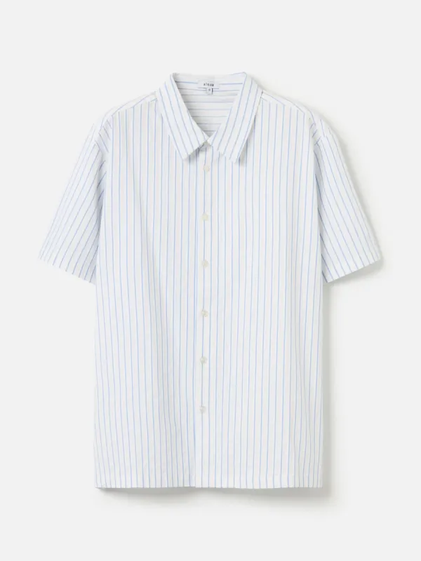 Striped Short Sleeve Button Up Shirt sold by Plenty