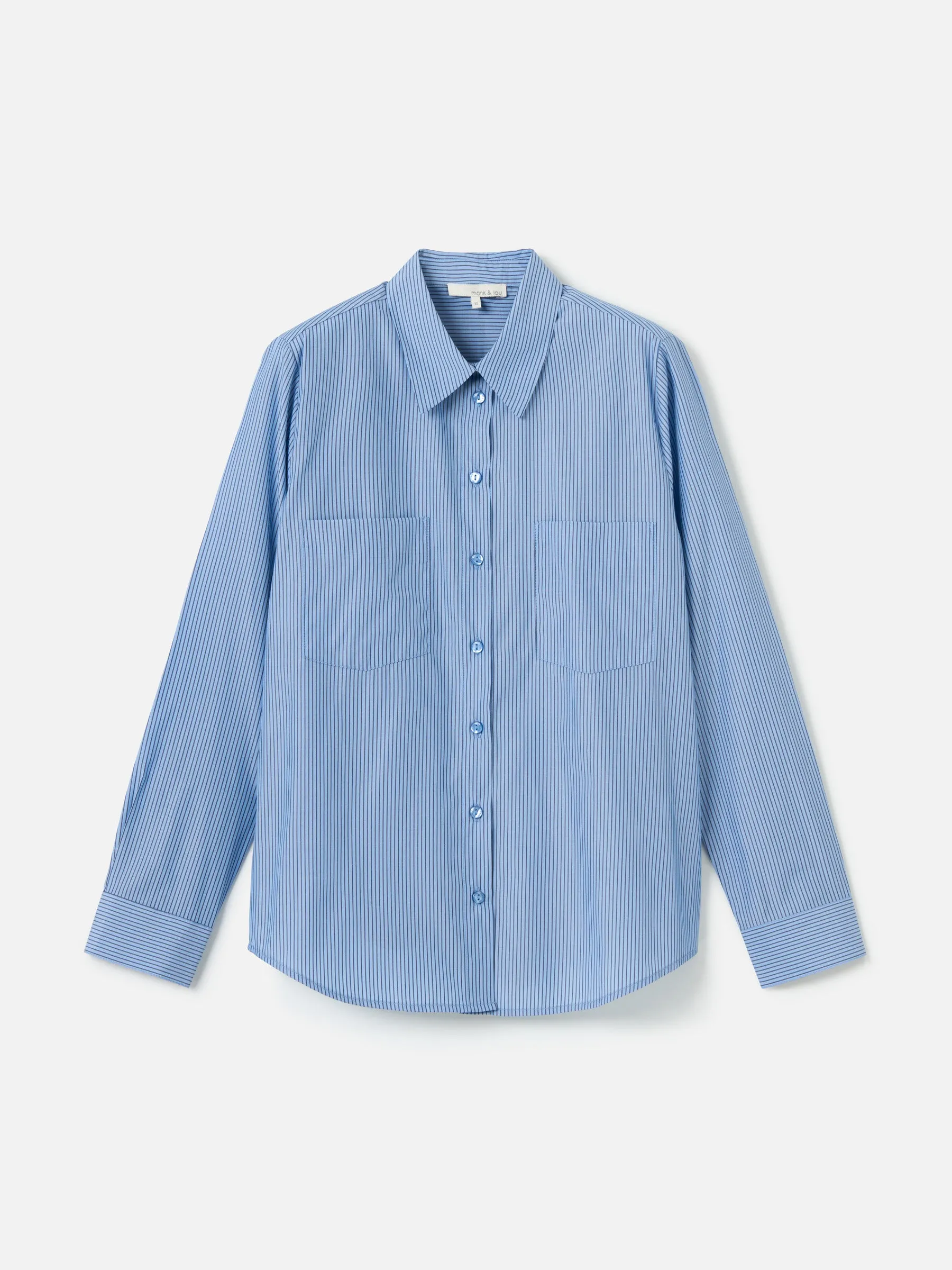 Tara Stripe Button Up Shirt sold by Plenty