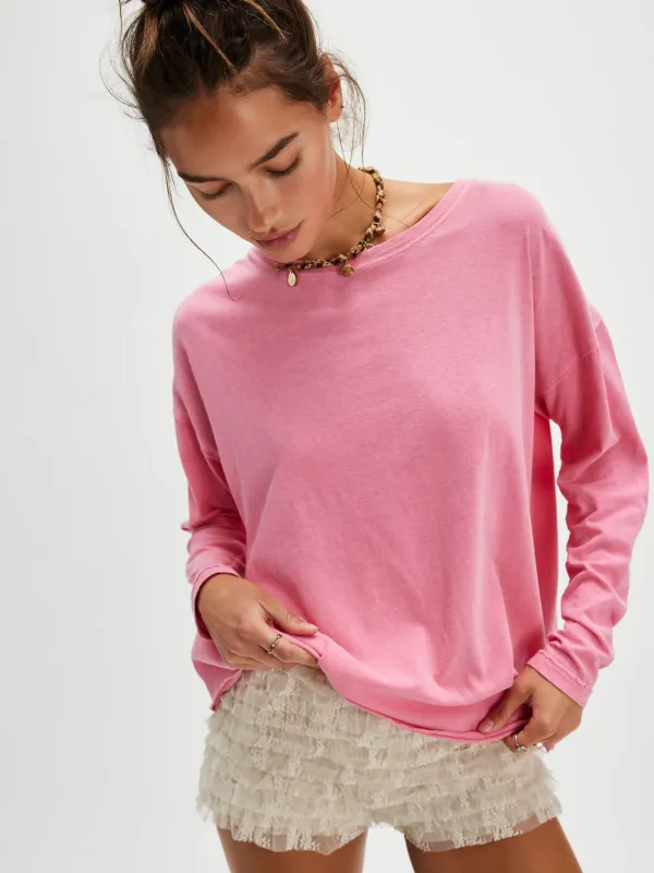 Nina Cotton Oversized Longsleeve Tee sold by Plenty