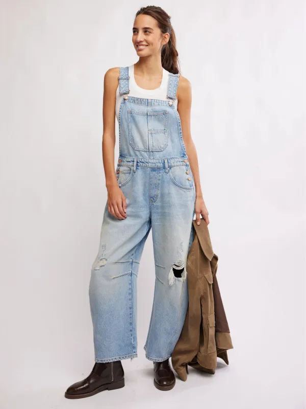Good Luck Barrel Overalls made by Free People