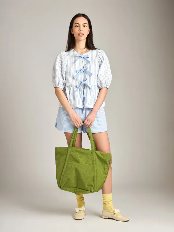 Bowtie Stripe Short Sleeve Top made by Plenty