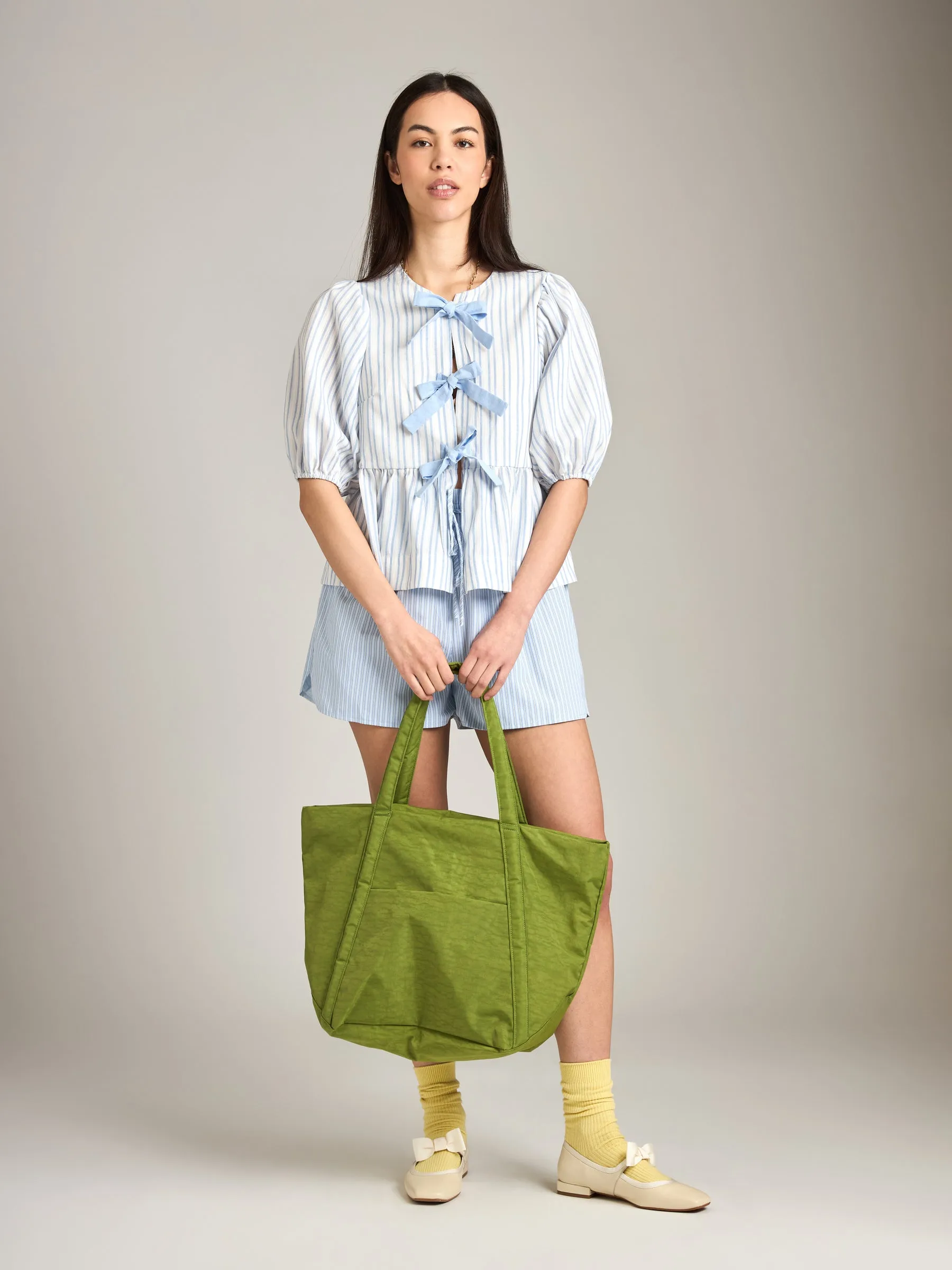 Bowtie Stripe Short Sleeve Top sold by Plenty