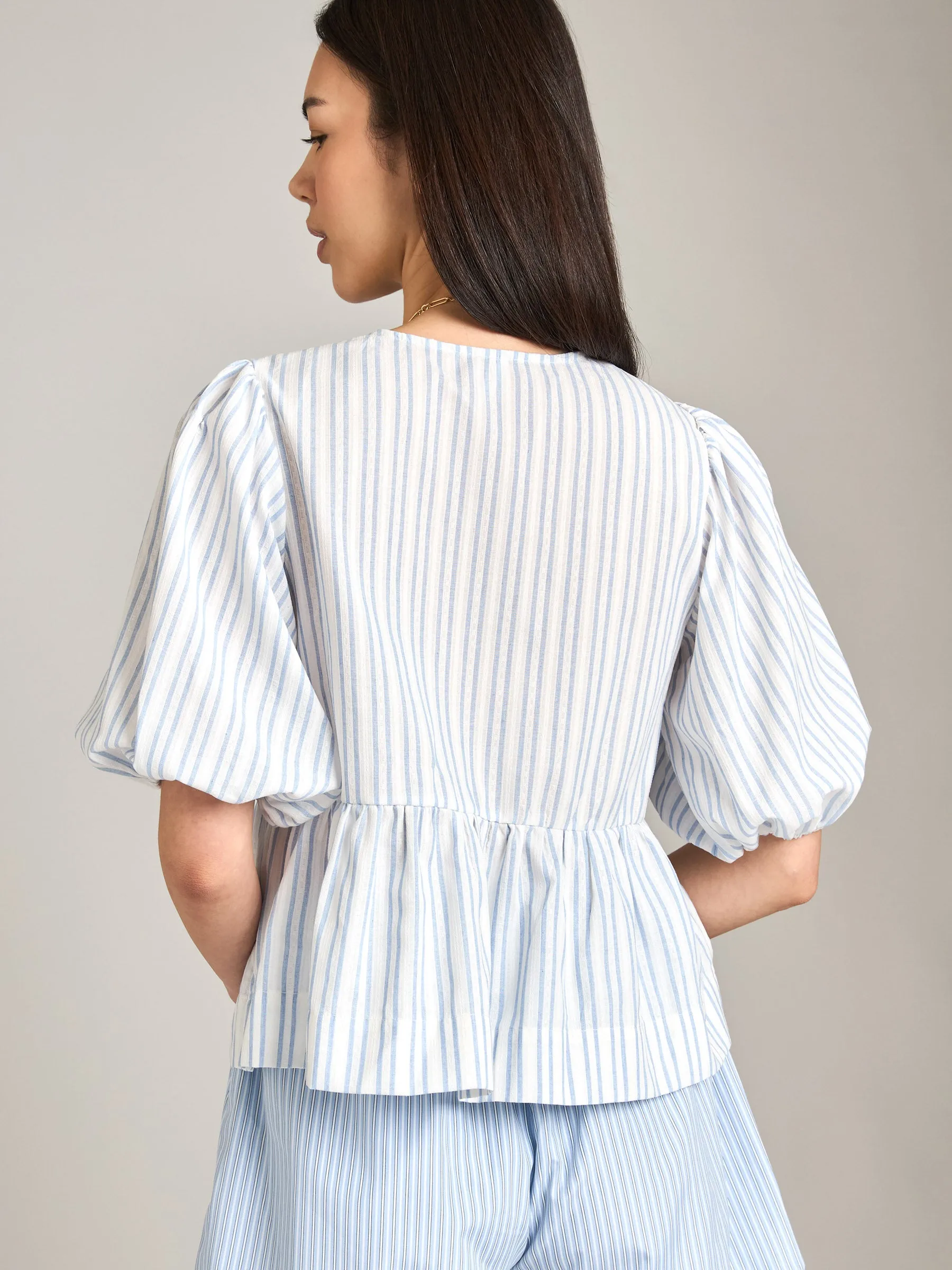 Bowtie Stripe Short Sleeve Top sold by Plenty product image thumbnail 3